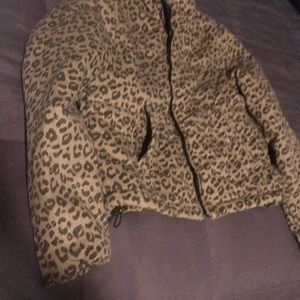 JOUJOU Puffer Jacket, Cheetah Print Size XS excellent condition